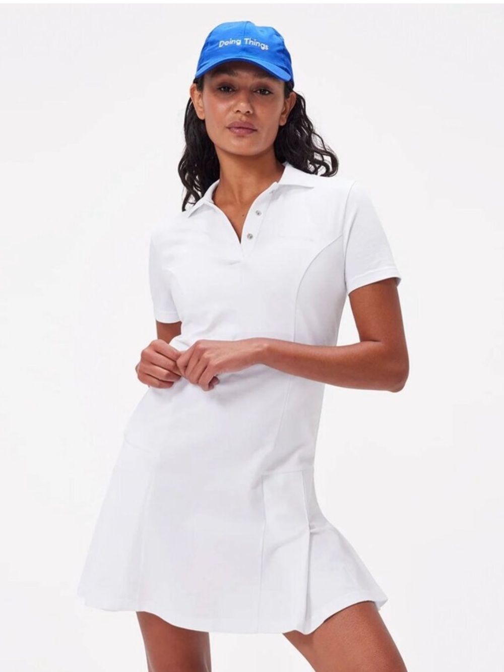Outdoor Voices Lantana Sport White Polo Mini Dress Tennis Golf M